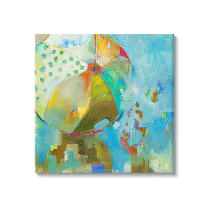 Art mural abstrait sur toile de plage abstraite par Liz Jardine, H 30 po x l 30 po