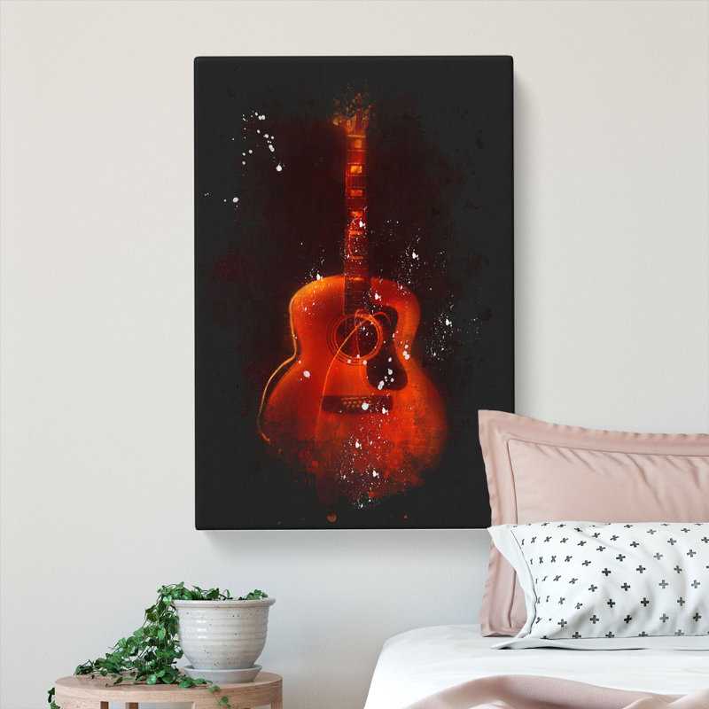 Abstract Guitar - Wrapped Canvas, 50cm H x 35cm W x 3cm D