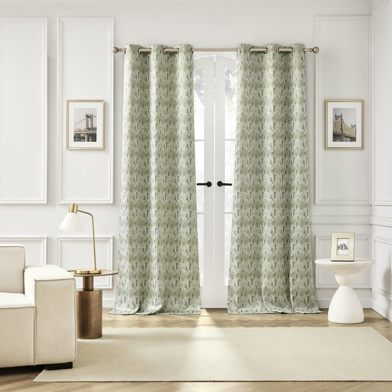 Panneau de rideau 100% occultant avec œillets Vernon, Olive Green, L 40 po x L 63 po