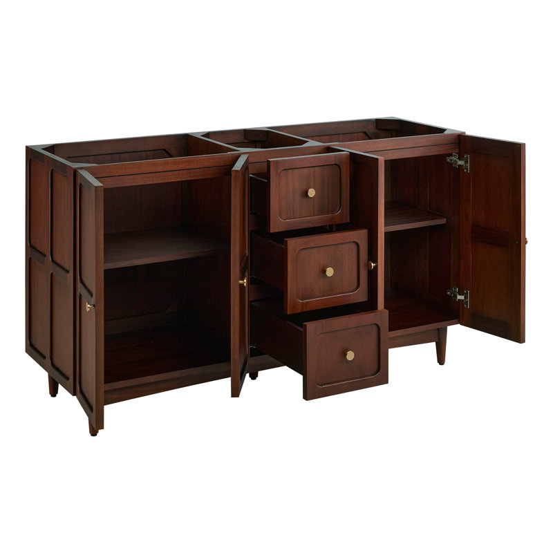 72" Delavan Vanity With Rectangular Undermount Sinks, Single-Hole, Carrara Marble, 72"