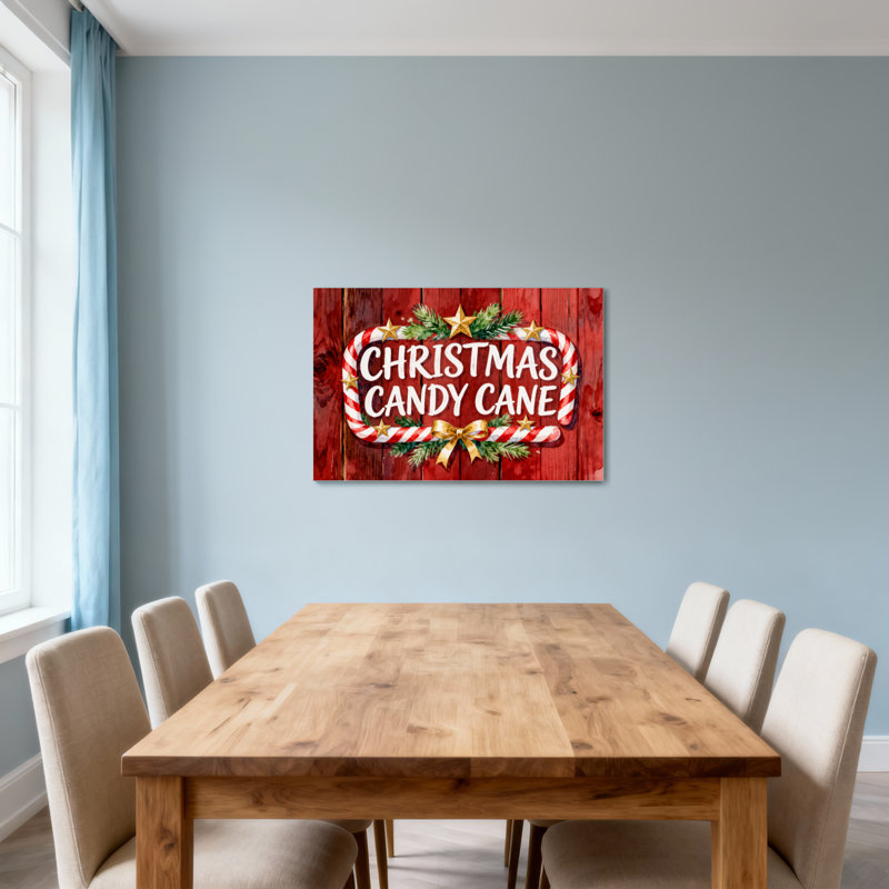 Christmas Christmas Candy Cane Sign Pattern Print