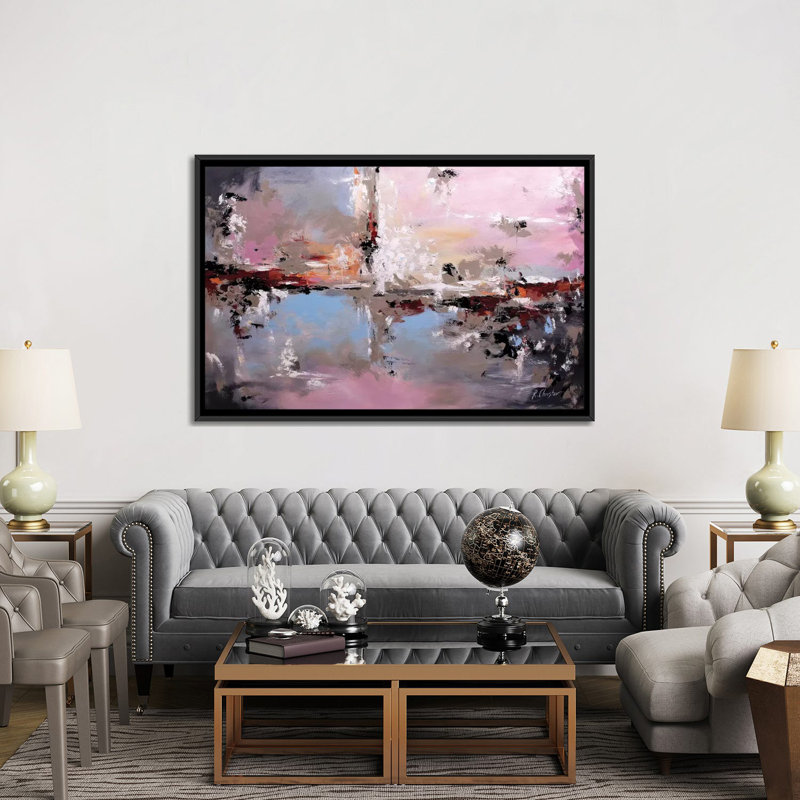 «Balance», reproduction sur toile, H 18 po x l 26 po x P 1,5 po, Toile avec cadre noir, Pas de tapis