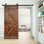 Porte de grange coulissante en bois massif de style K sans trousse de quincaillerie (dalle de porte seulement) - Assemblage requis