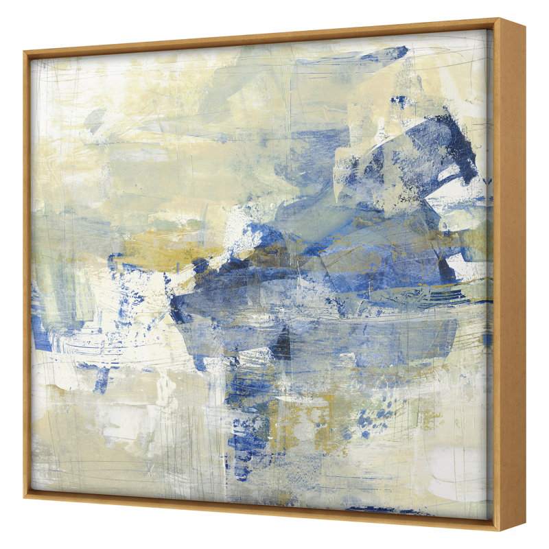Layered Motion 5 Print by Harris, Maeve, 32'' H x 32'' W, Gold Floater Framed