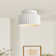 Adalgira 1-Light 27cm Minimalist Resin Retro Flush Mount Ceiling Light
