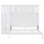 Armoires blanches pour grand lit - espace de chambre organisé avec tablette supérieure et garde-robe latérale