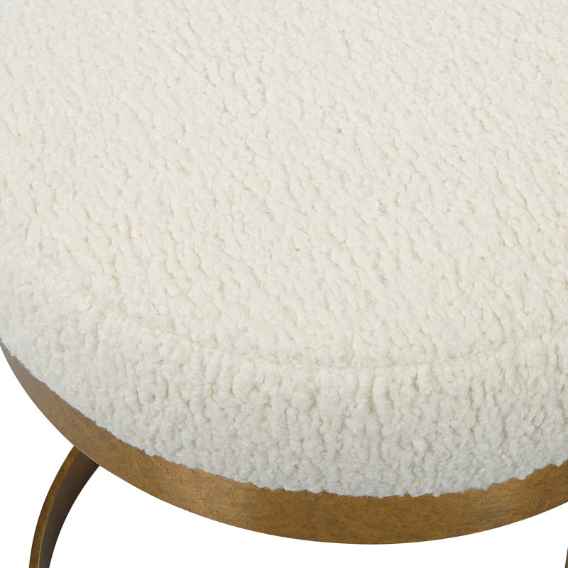 April Upholstered Bench, Gold