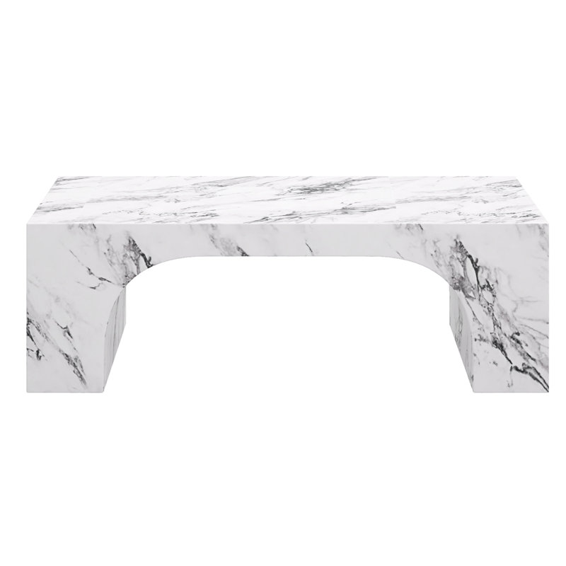 Table basse rectangulaire contemporaine en béton de qualité contractuelle ECC