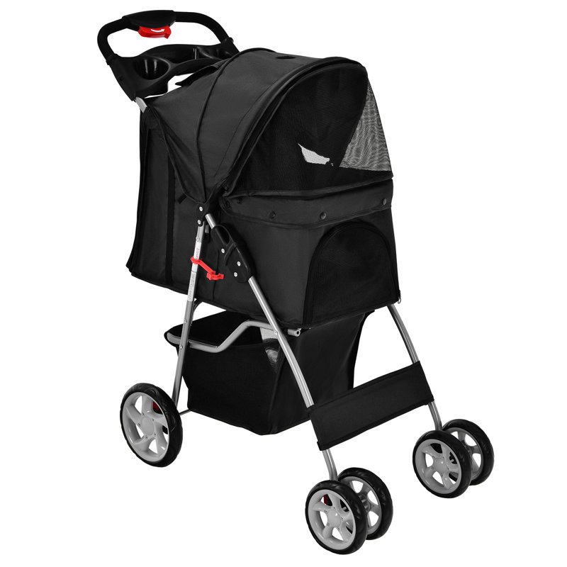 Besaw Collapsible Pet Vehicle Travel Carrier, Black