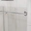 Porte de douche coulissante en verre l 48 po x H 72 po, finition, verre trempé de 1/4 po de 6 mm, facile à nettoyer, largeur réglable de 48 à 48 po, fermeture étanche, fonctionnement silencieux, porte à cadre avec preuve transparente, largeur,