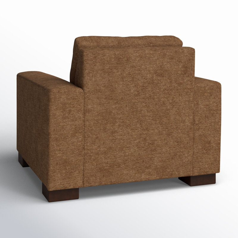 Jonie Upholstered Armchair, Nave Bark Performance Distressed Velvet