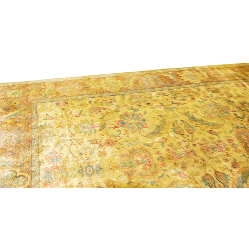 High-Quality Hand-Knotted Gold Area Rug
