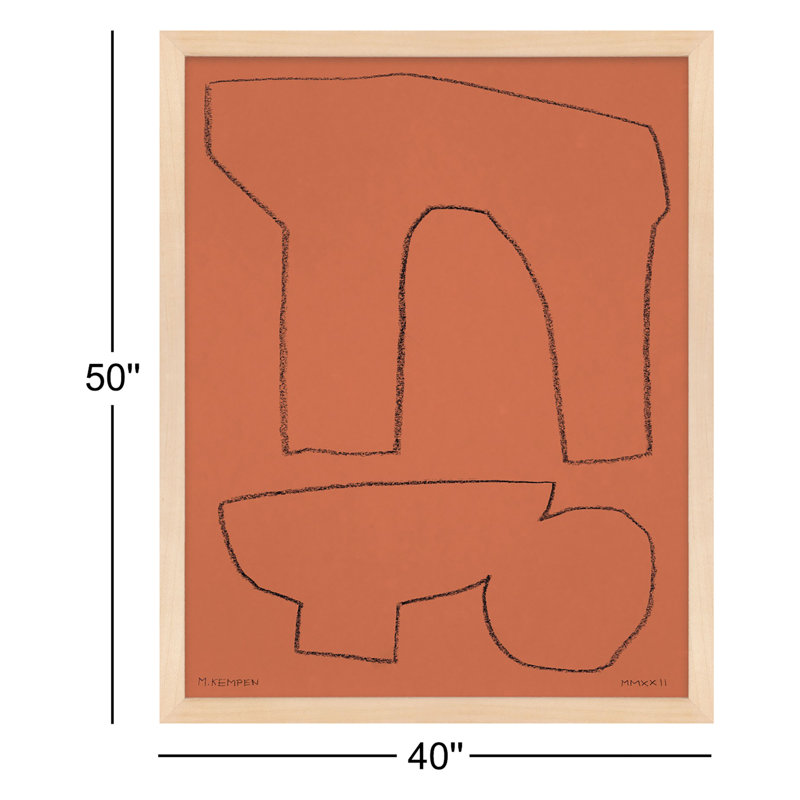Earth 1 Painting by Michael Kempen, 50" H x 40" W x 1.25" D, Brown 