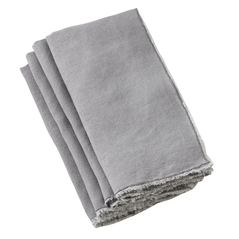 Zadia Linen Napkin, Gray