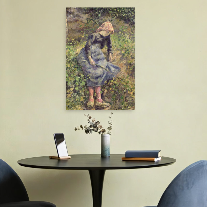 Girl With A Stick, 1881 Impressionist Abstract Contemporary Landscape Wall Art Print, 60.96cm H x 40.64cm W