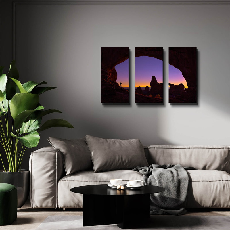 « Témoin des Arches - Parc national des Arches », triptyque mural de Darren White, 91,4 x 61 cm, 78 po x 34 po