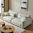 White Genuine Leather Modular Sofa cushion couch-1960822045-1960822044