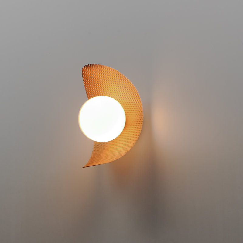 Chips 1 - Light LED Flush Mounted Sconce, Aged Brass