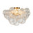 3-Light Dimmable Ribbed Glass Semi Flush Mount -1581423547