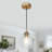 Meya 1 - Light Dimmable Single Drum Pendant with Raindrop Glass