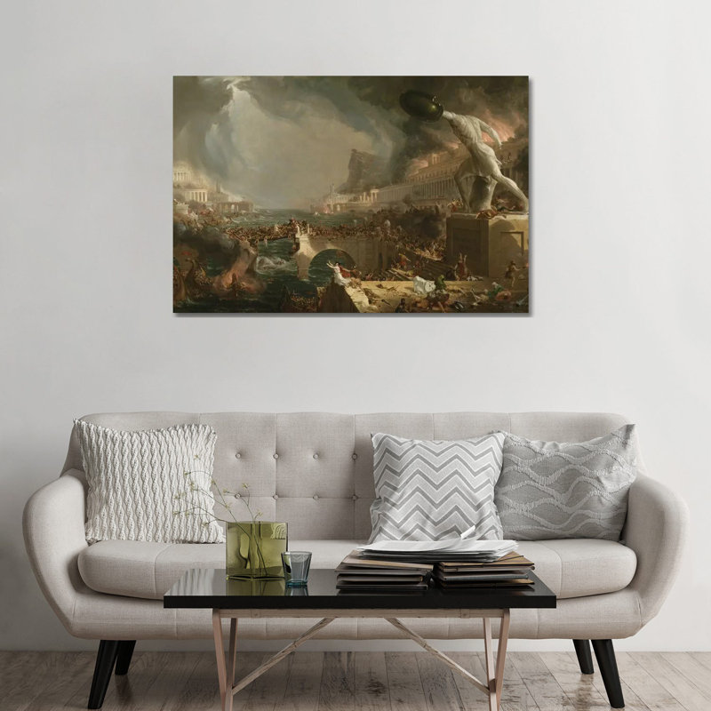 The Course of Empire: Destruction, 1836 - Giclée sur toile tendue avec châssis, H 32 po x l 48 po