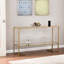 Console étroite, dorée avec miroir-831331451