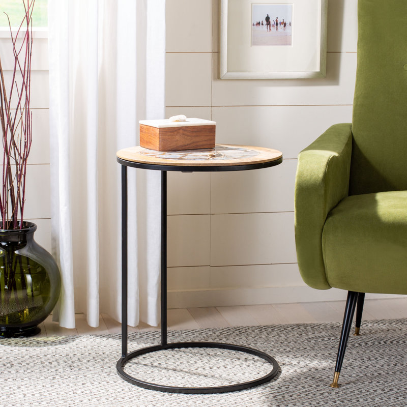 Table de bout Evelynn C, Agate noire / Black