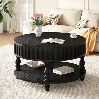 Table basse ronde cannelée 31,49 po Lewis