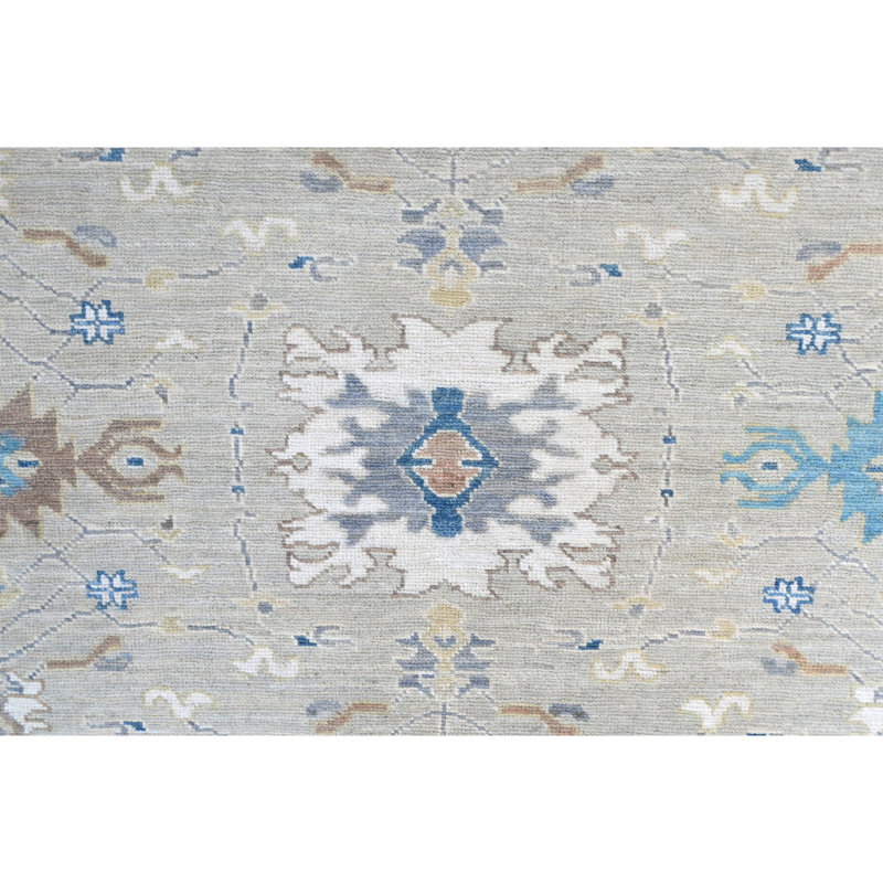 Tapis argent noué à la main de haute qualité