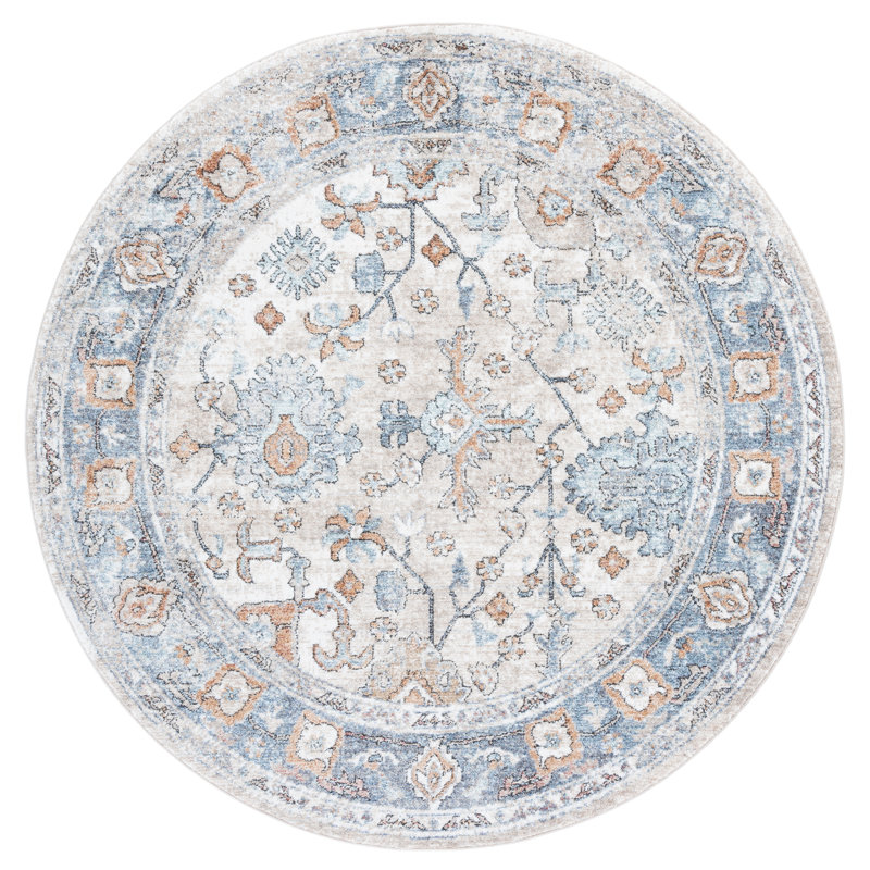 Jacomine Performance Oriental Rug, Round 5'3"