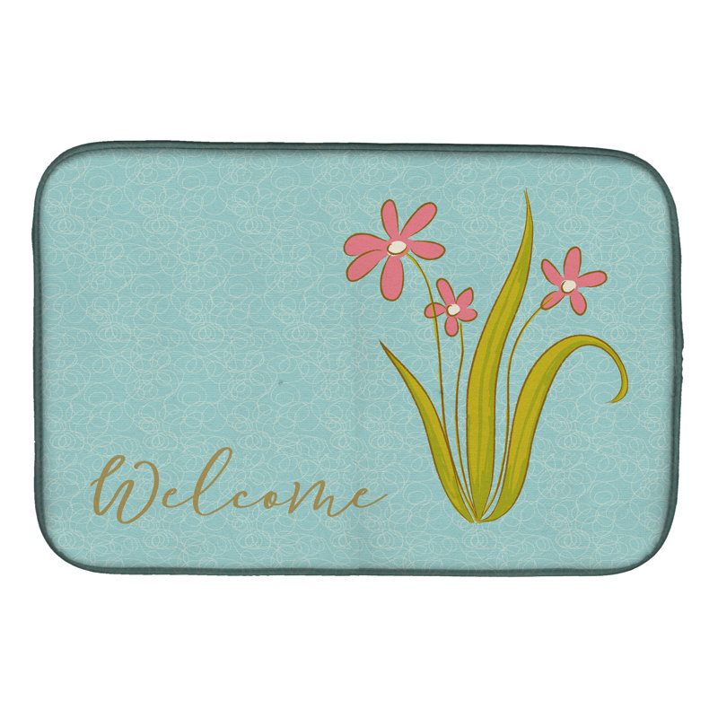 Tapis de séchage Flowers Welcome