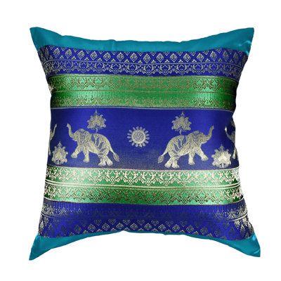Embroidered Cotton Outdoor Pillow Cover