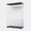 Vitrines autoportantes en verre 49,3 "avec deux portes, pieds réglables, serrure et lumières réglables-118043185