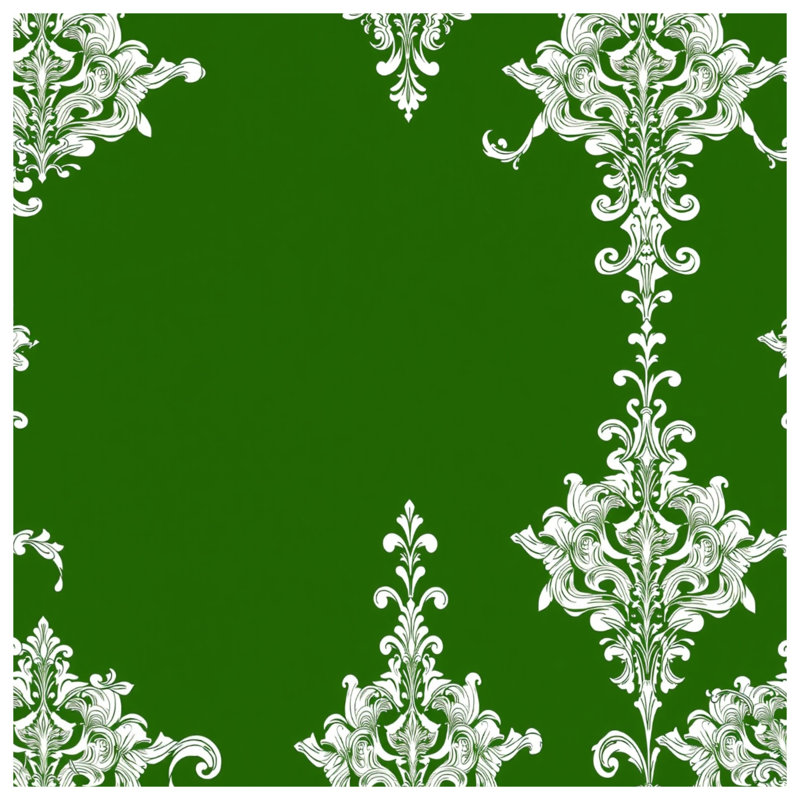 Housses de couette en damas vert, Queen