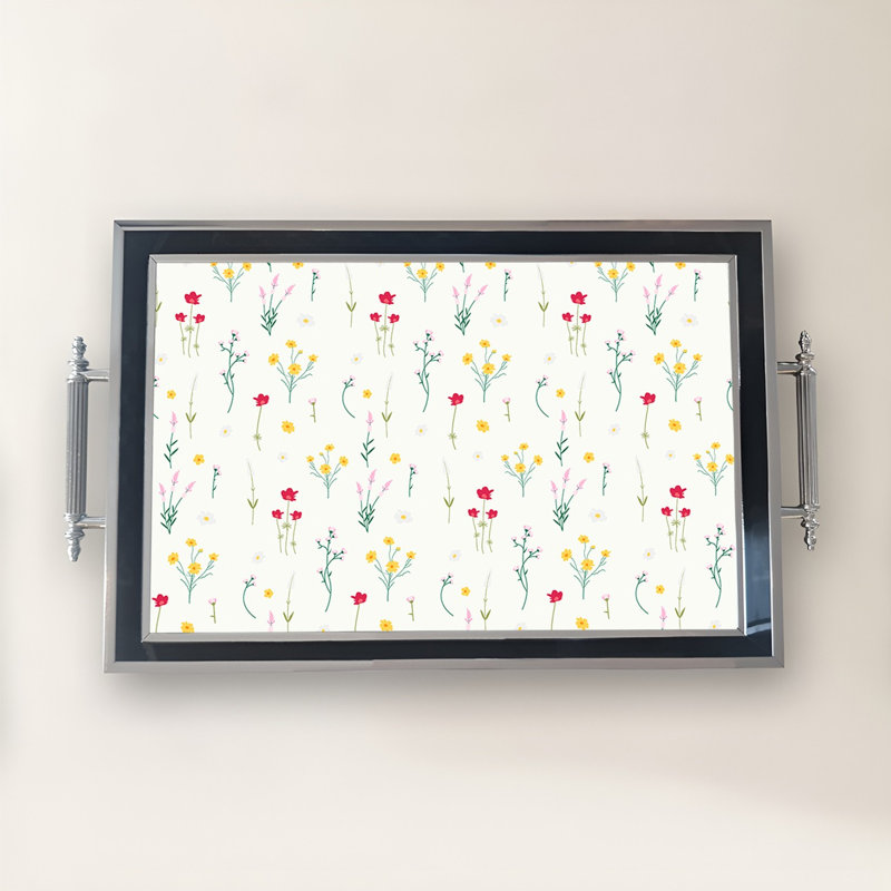 Elegant Glass Tray, 19.7 x 11.4 x 1.4 inches | 100% Durable Glass Construction | Easy to Clean with Damp Cloth | Ideal for Serving, Decorative Display, and Organizing | Stylish Addition to Home Décor