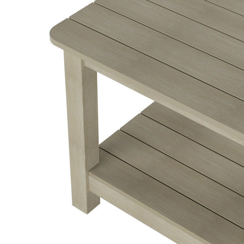 Arrlo Outdoor All-Weather Poly Side Table, Taupe