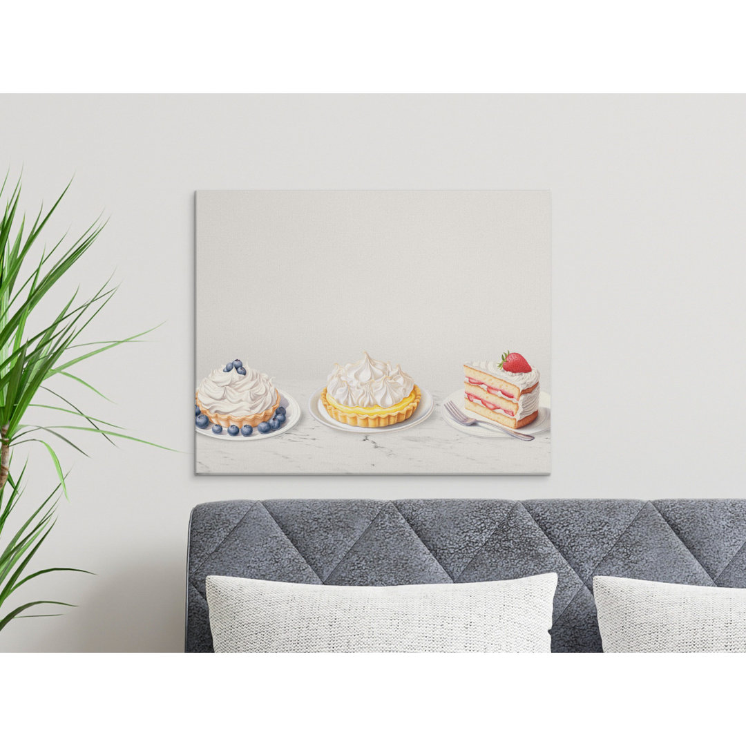 Sweet Dessert Trio Kitchen Canvas Print