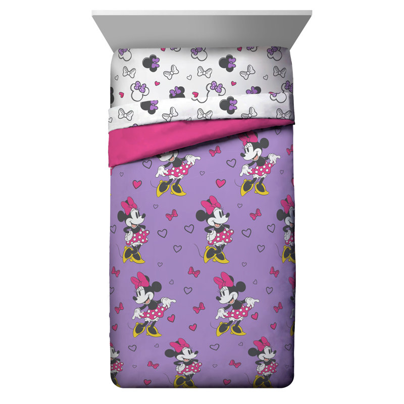 Édredon réversible en microfibre Minnie Mouse, Double / grand