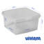 Wham Clip Square Plastic Storage Boxes with Secure Clip Lock Lids Clear/Clear/Clear
