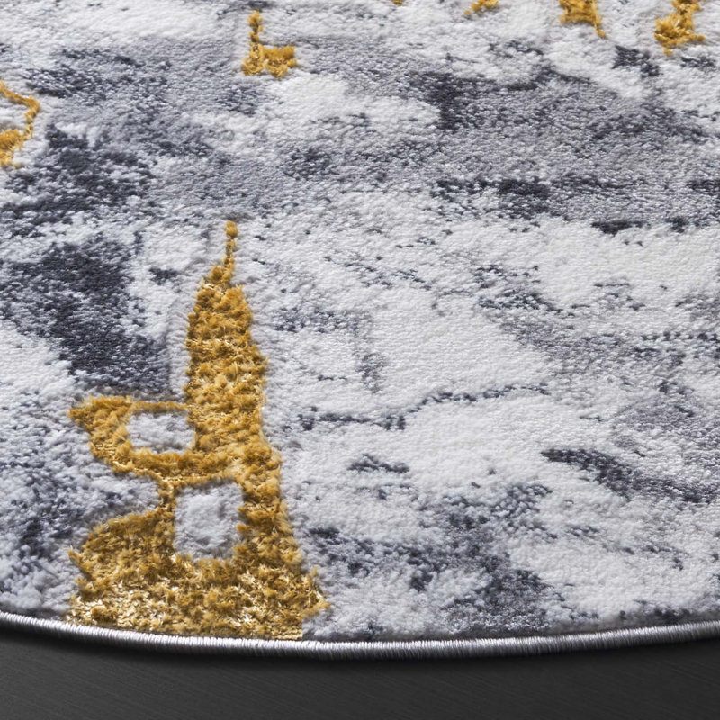 Anindo Performance Performance Abstract Rug, Round 6'7"
