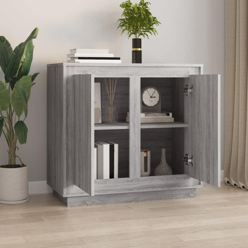 Sideboard 80x34x75 cm Engineered Wood, Grey Sonoma