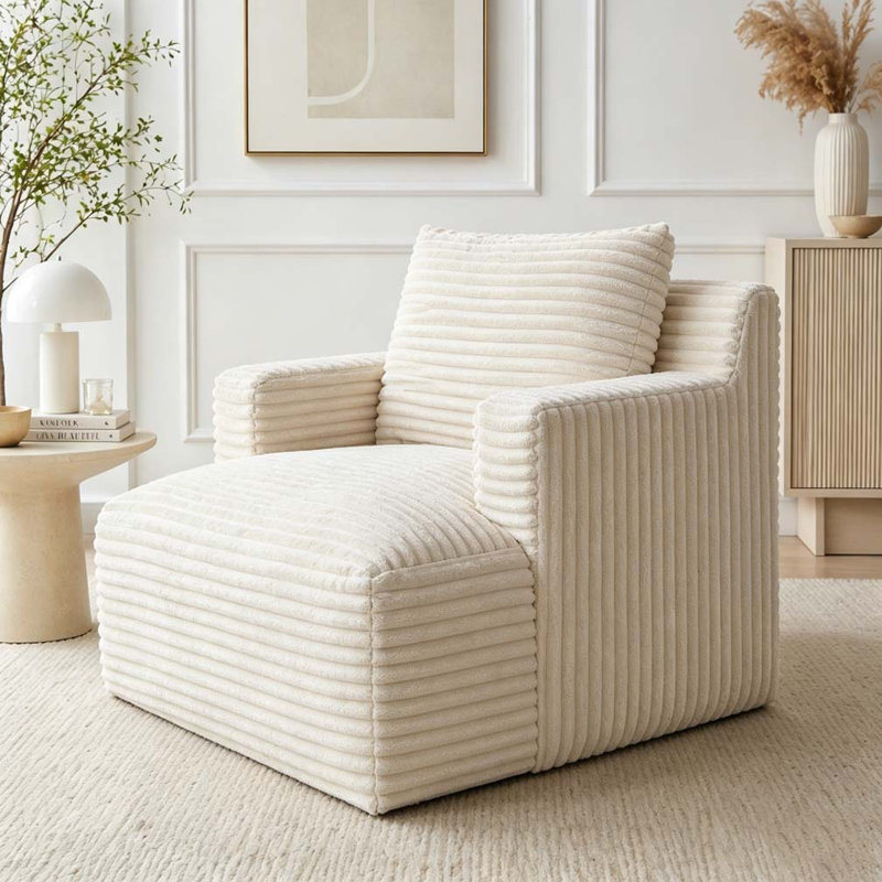 Chaises d'appoint modernes en velours côtelé, Gris foncé