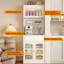 Buffet de 23,62 po de hauteur, armoire autoportante étroite étroite avec panneau perforé pour petits espaces, armoire de rangement multifonctionnelle pour la cuisine-600333329