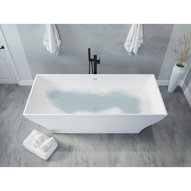 Crema 70.8 " L x 31.5 " W Freestanding and Mounting / Installation Required Soaking Solid Surface Bathtub