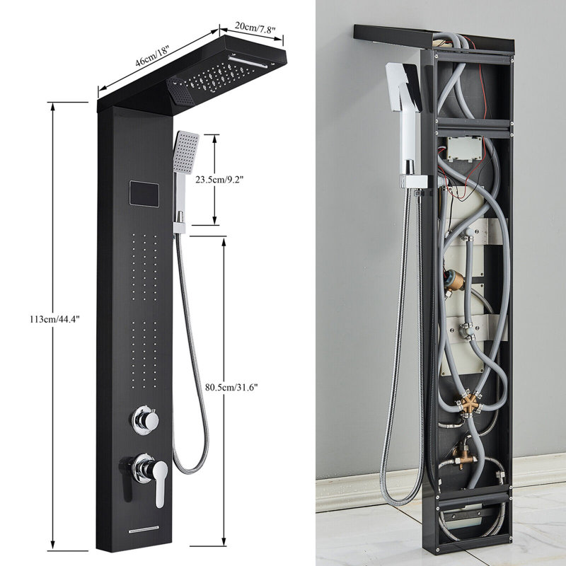 44.4'' Shower Panel with Fixed Shower Head