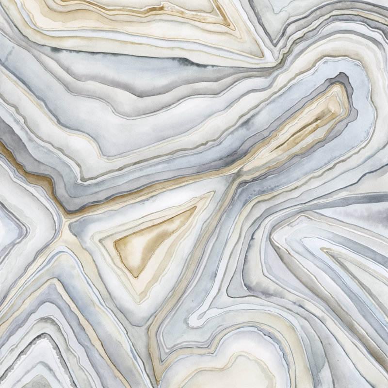 Agate Abstract I by Megan Meagher - Wrapped Canvas Painting, 91cm H x 91cm W