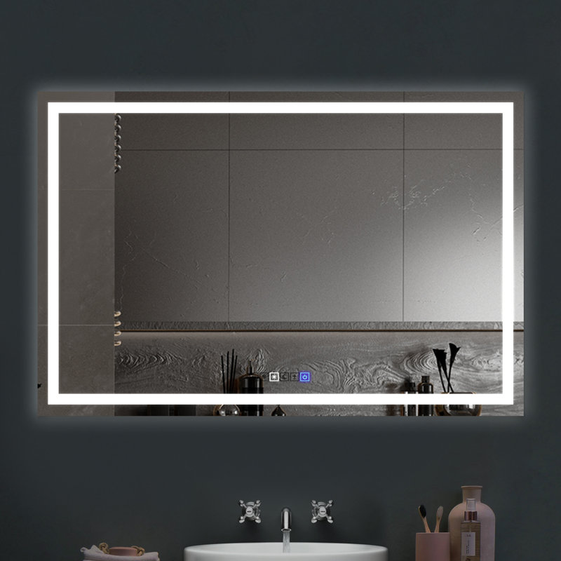Miroir de salle de bain Andolina, 60 po x 30 po