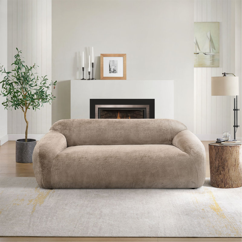 Canapé 1 pièce Adell, Tan faux fur