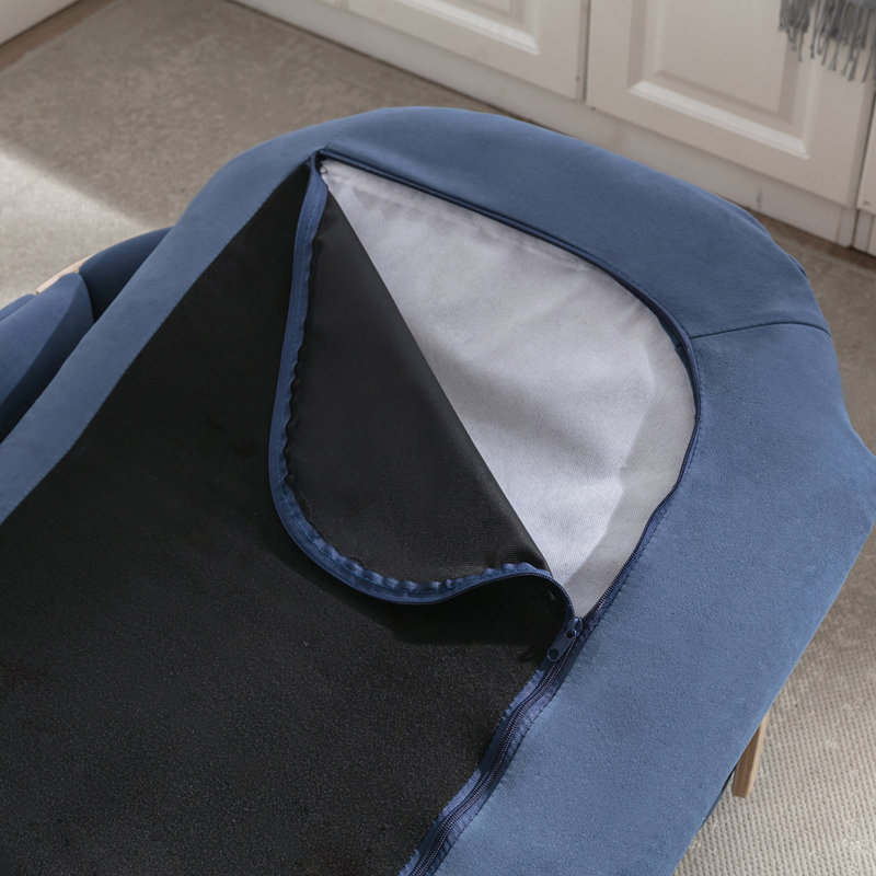 Canapé pour chien de style scandinave, Bleu foncé / naturel, Grand (H 11,02 po x l 38,58 po x P 26,77 po)