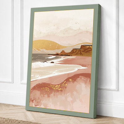 Dunes at Dusk Coastal - Wrapped Canvas